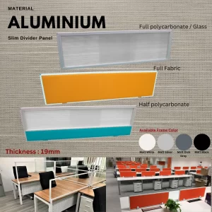 Aluminium Slim Divider Panel