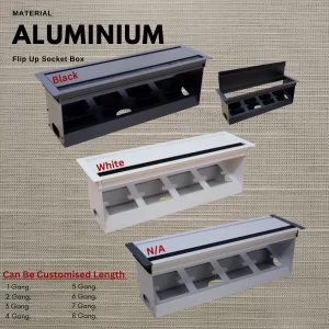 Aluminium Flip Up Socket Box